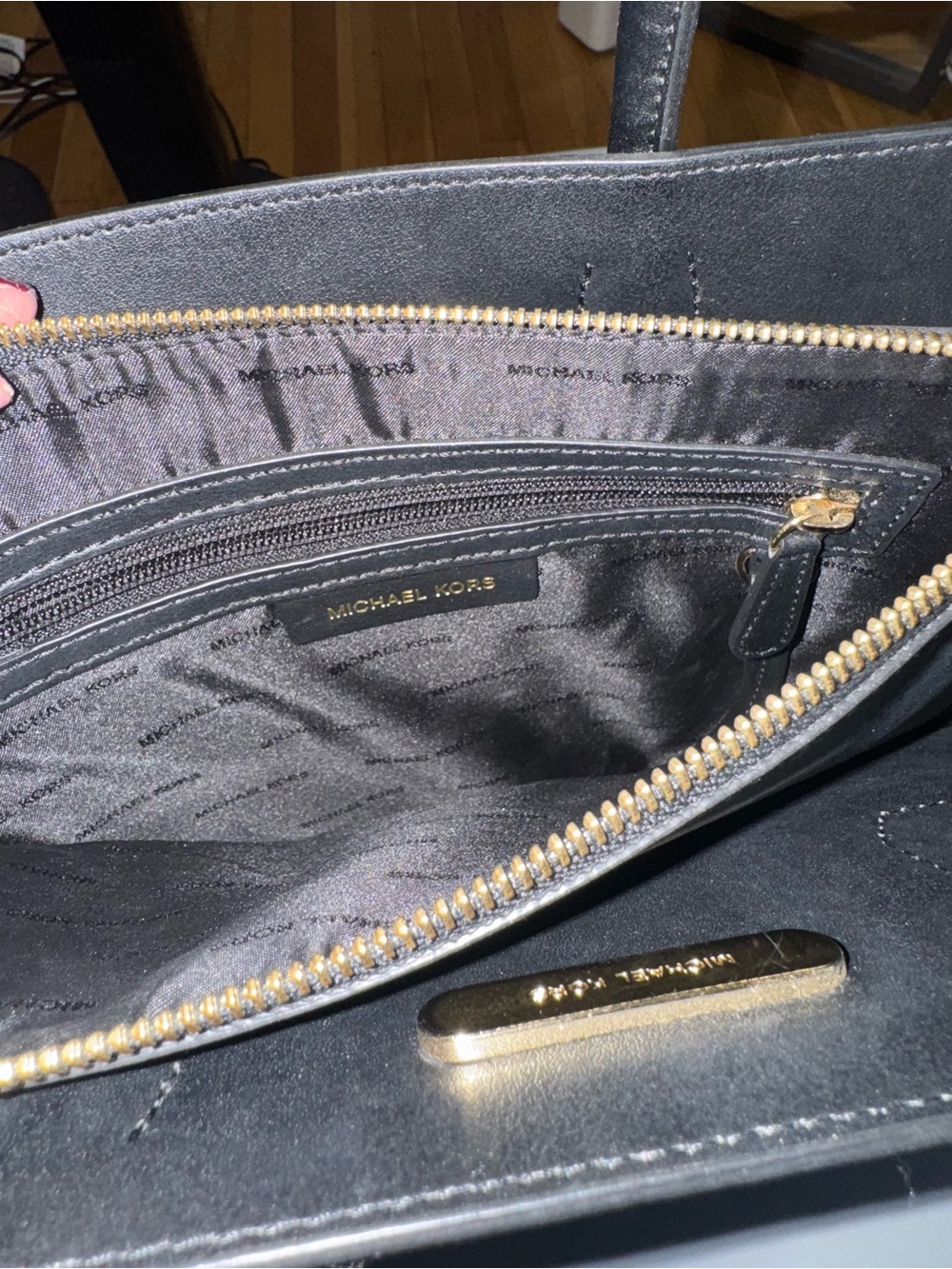 Michael Kors Black Satchel with Gold Hardware - Picture 3 of 7